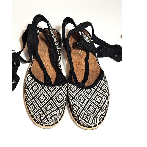 Toms Bella Espadrille Woven Diamond Sandals Size 10 - Picture 1 of 8
